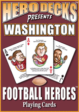 Load image into Gallery viewer, Washington Football Heroes Playing Cards for Football Team Fans