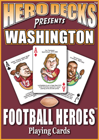 Washington Football Heroes Playing Cards for Football Team Fans