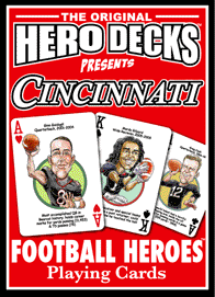 Cincinnati Football Heroes Playing Cards for Bearcats Fans