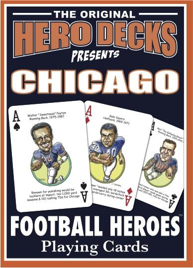 Chicago Football Heroes Playing Cards for Bears Fans