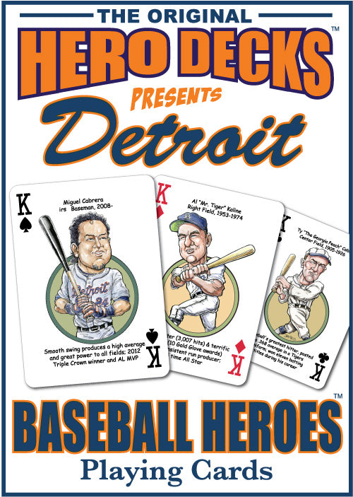 Detroit Baseball Heroes - Playing Cards for Tigers Fans