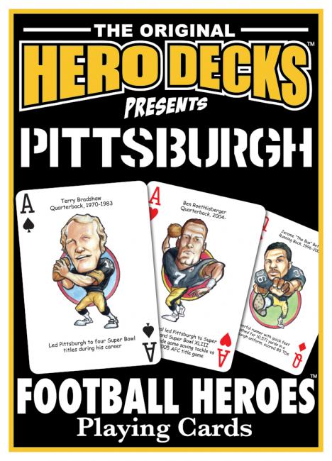 Pittsburgh Football Heroes Playing Cards for Steelers Fans