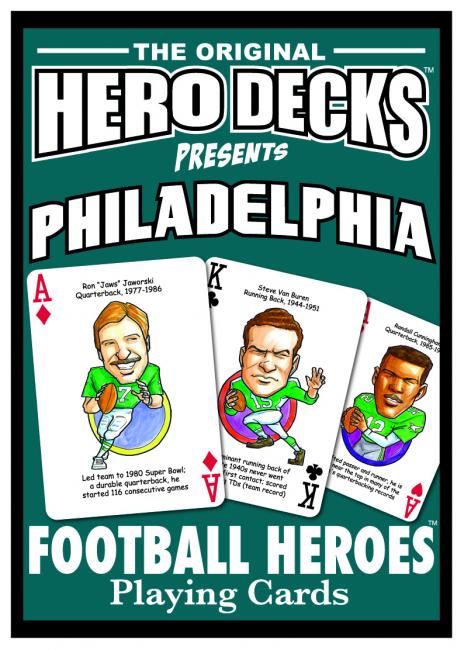 Philadelphia Football Heroes Playing Cards for Eagles Fans