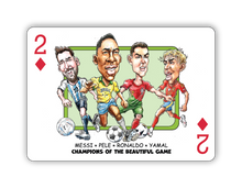 Load image into Gallery viewer, GOAT Deck Single - Champions of the Beautiful Game: Messi • Pelé • Ronaldo • Yamal
