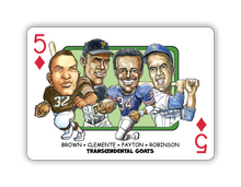 Load image into Gallery viewer, GOAT Deck Single — Transcendental GOATs: Brown • Clemente • Payton • Robinson
