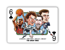 Load image into Gallery viewer, GOAT Deck Single — The Great Ones: Jordan • Gretzky • Messi • Brady
