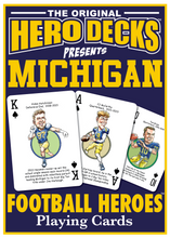 Load image into Gallery viewer, Michigan Football Heroes Playing Cards for Wolverine Fans (7th Edition)

