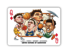 Load image into Gallery viewer, GOAT Deck Single — United Nations of Hardwood: Luka • Jokic • Wemby • Giannis

