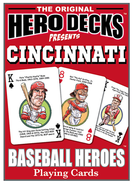 Cincinnati Baseball Heroes Playing Cards for Reds Fans