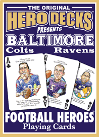 Baltimore Football Heroes Playing Cards for Ravens & Colts Fans