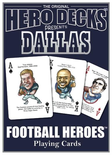 Dallas Football Heroes Playing Cards for Cowboys Fans