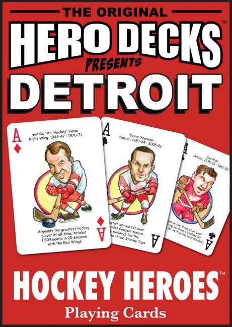 Detroit Hockey Heroes Playing Cards for Redwings Fans
