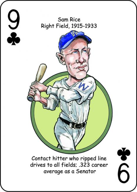 Washington Baseball Heroes Playing Cards for Nationals & Senators