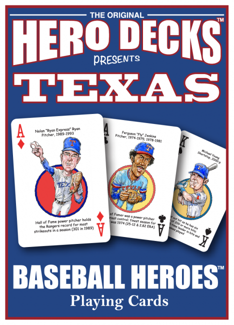Texas Baseball Heroes Playing Cards for Rangers Fans – Hero Decks Texas Baseball Heroes Playing Cards for Rangers Fans – Hero Decks