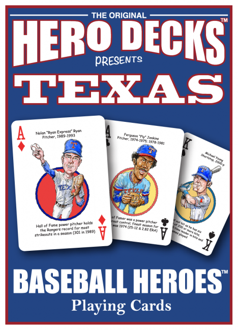 Texas Baseball Heroes Playing Cards for Rangers Fans
